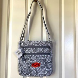 ❤️AMAZING DEAL❤️ Oklahoma State Vera Bradley Triple Zip Hipster Crossbody NWT